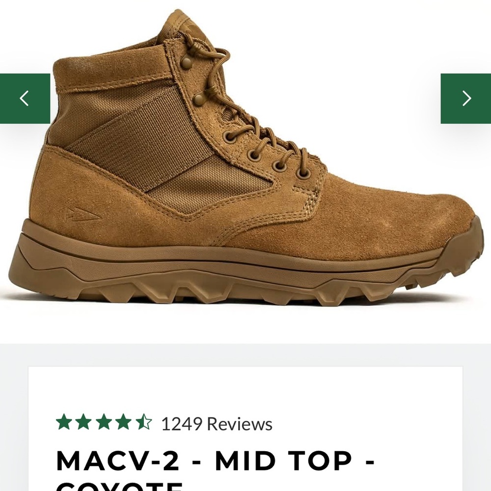Goruck MACV-2 Mid Top Coyote Boots (Men’s 10)